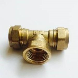 22mm Cop Female Tee Compression